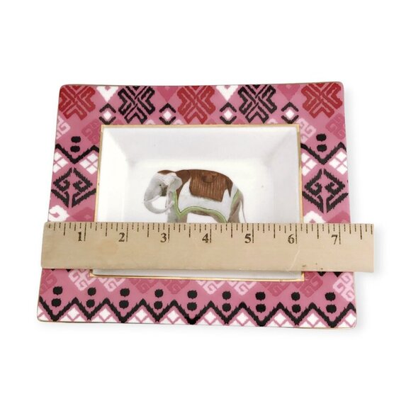 C. Wonder Elephant Ceramic Plate, Pink Multi - Picture 4 of 6